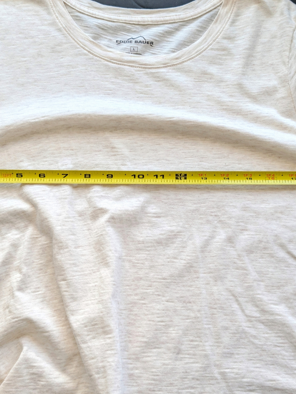 Eddie Bauer Women's Cream/Tan Everyday Short Sleeve Crewneck Tee - Picture 3 of 7